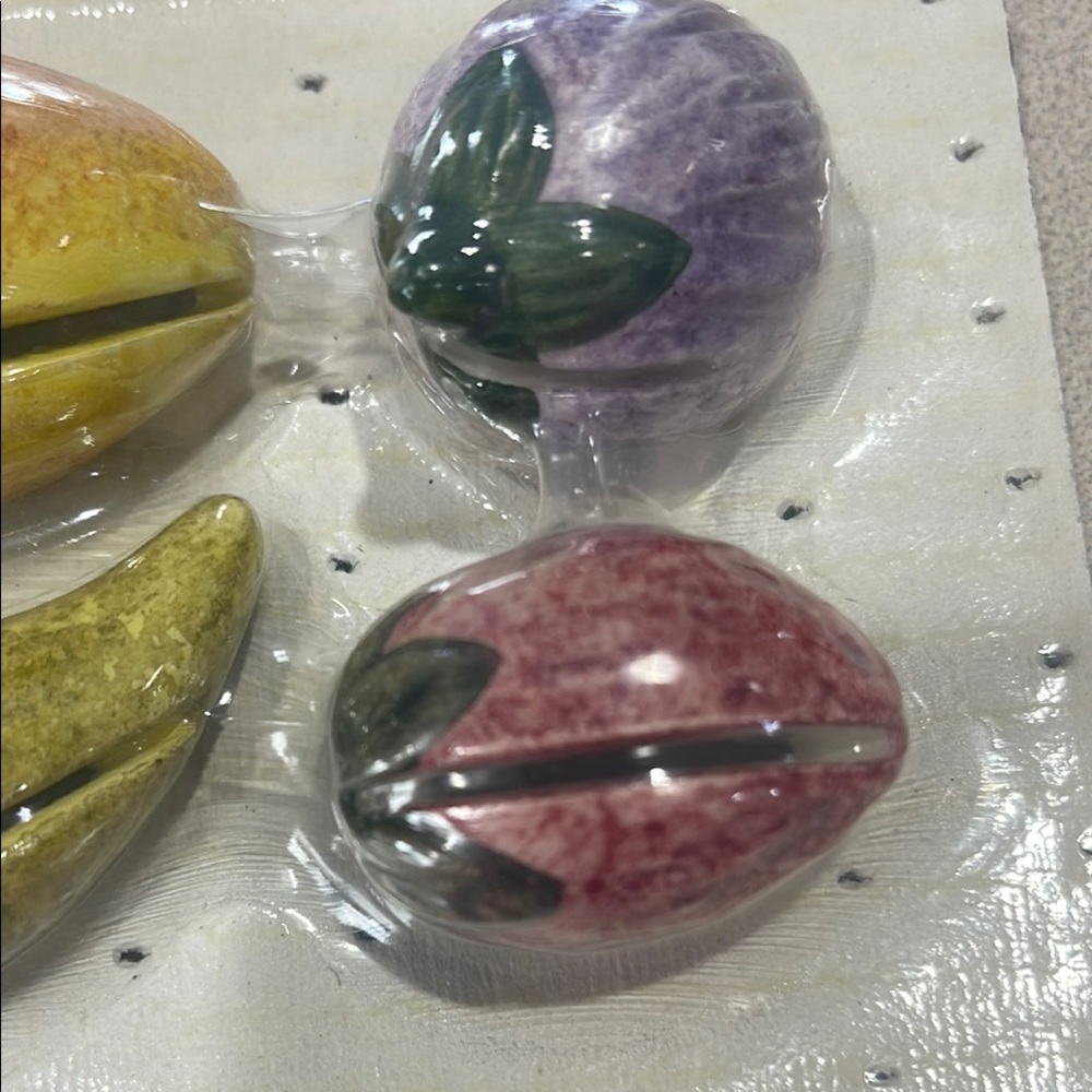 Colorful Ceramic Fruit Napkin Holder Set - Picture 4 of 4